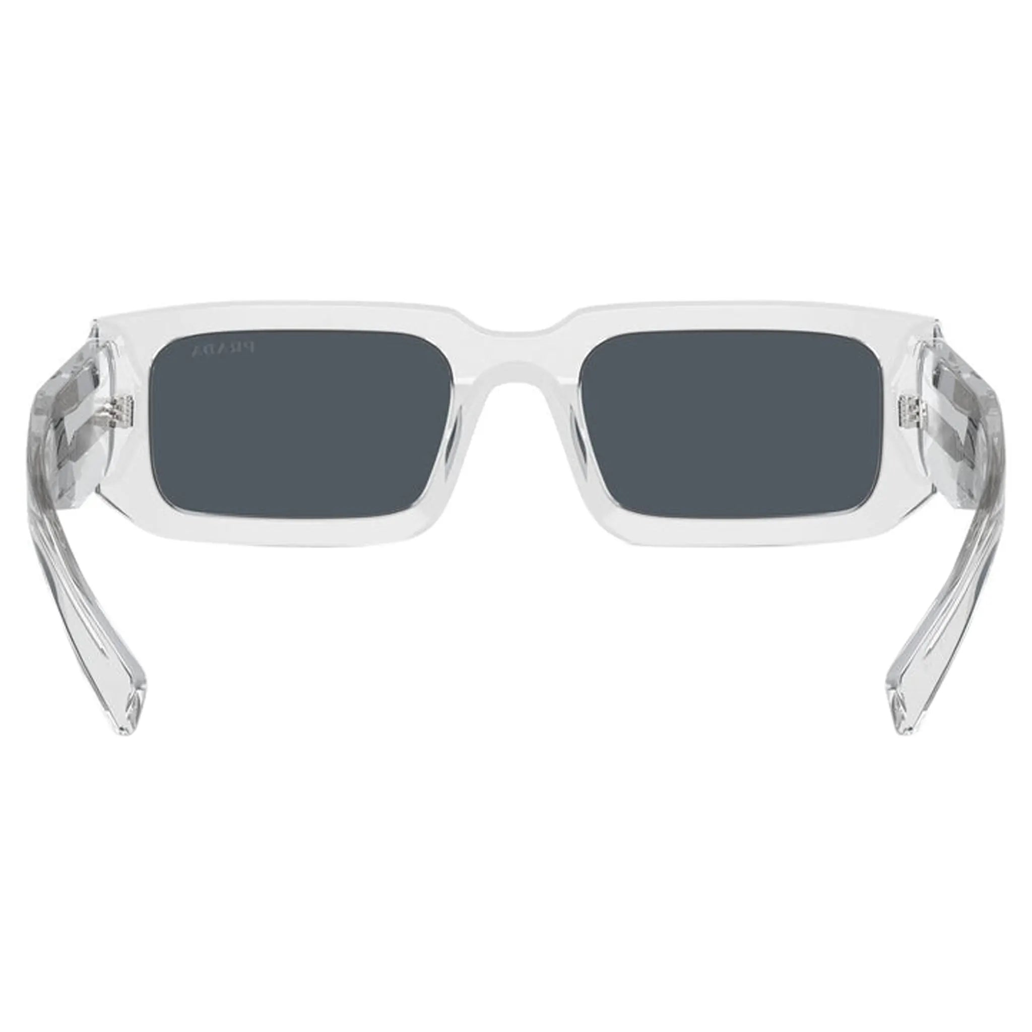 Back view of Prada PR 06YS 12R09T Transparent Grey Sunglasses